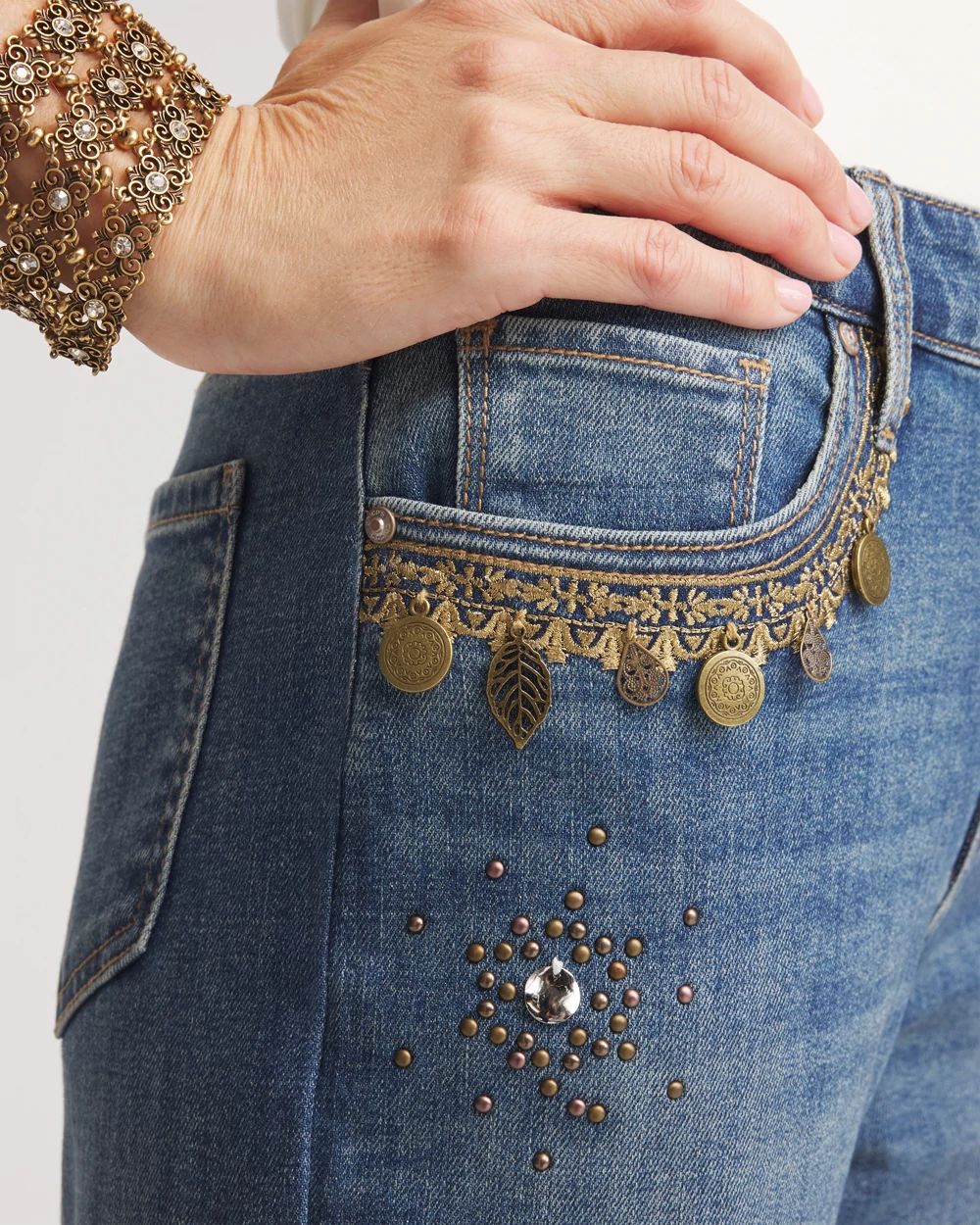 Embellished Cropped Jeans | Chico's